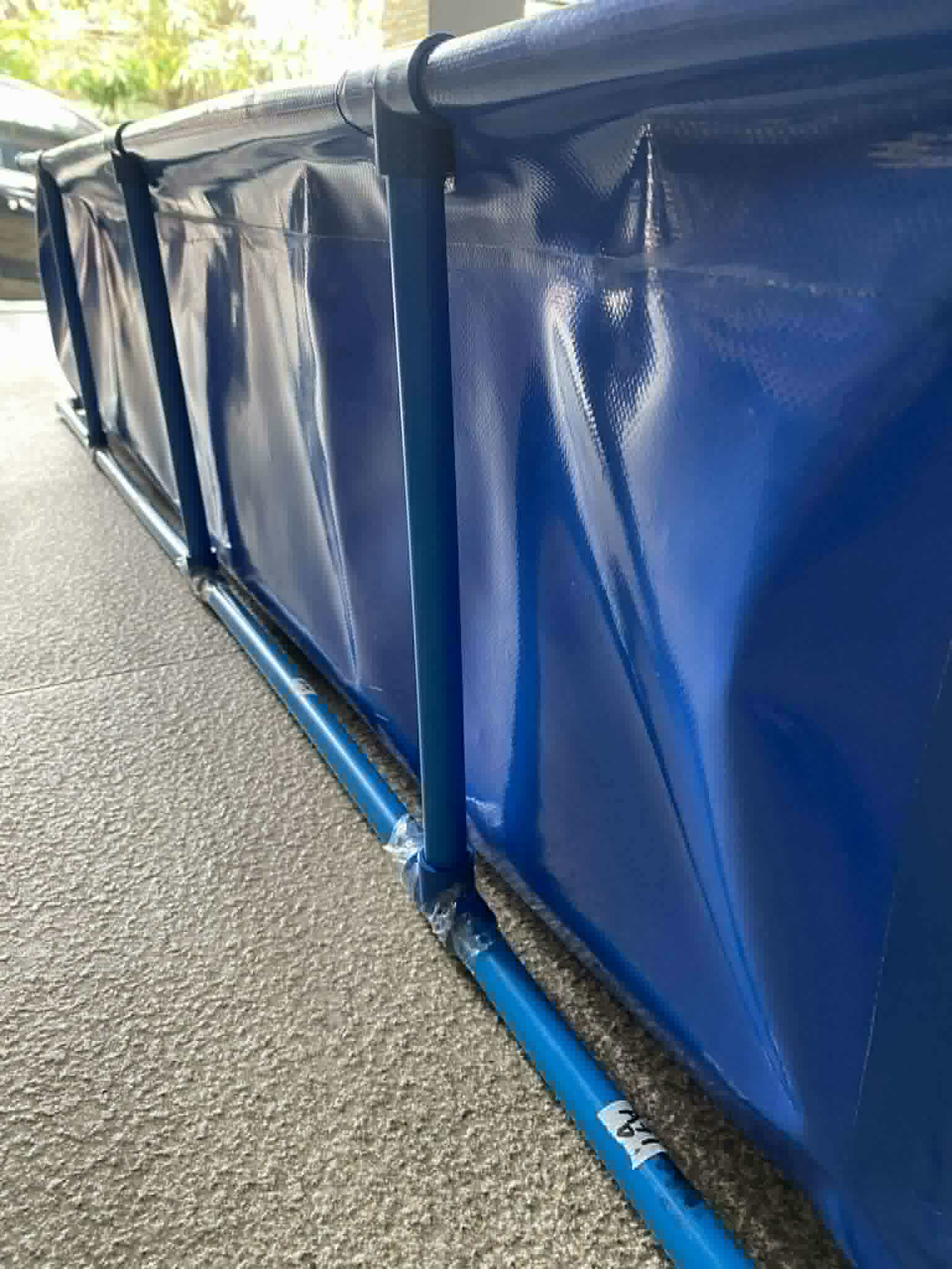 Blue Collapsible Tarp Tank